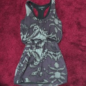 Robert Rodriguez Gray and Purple Mini Dress